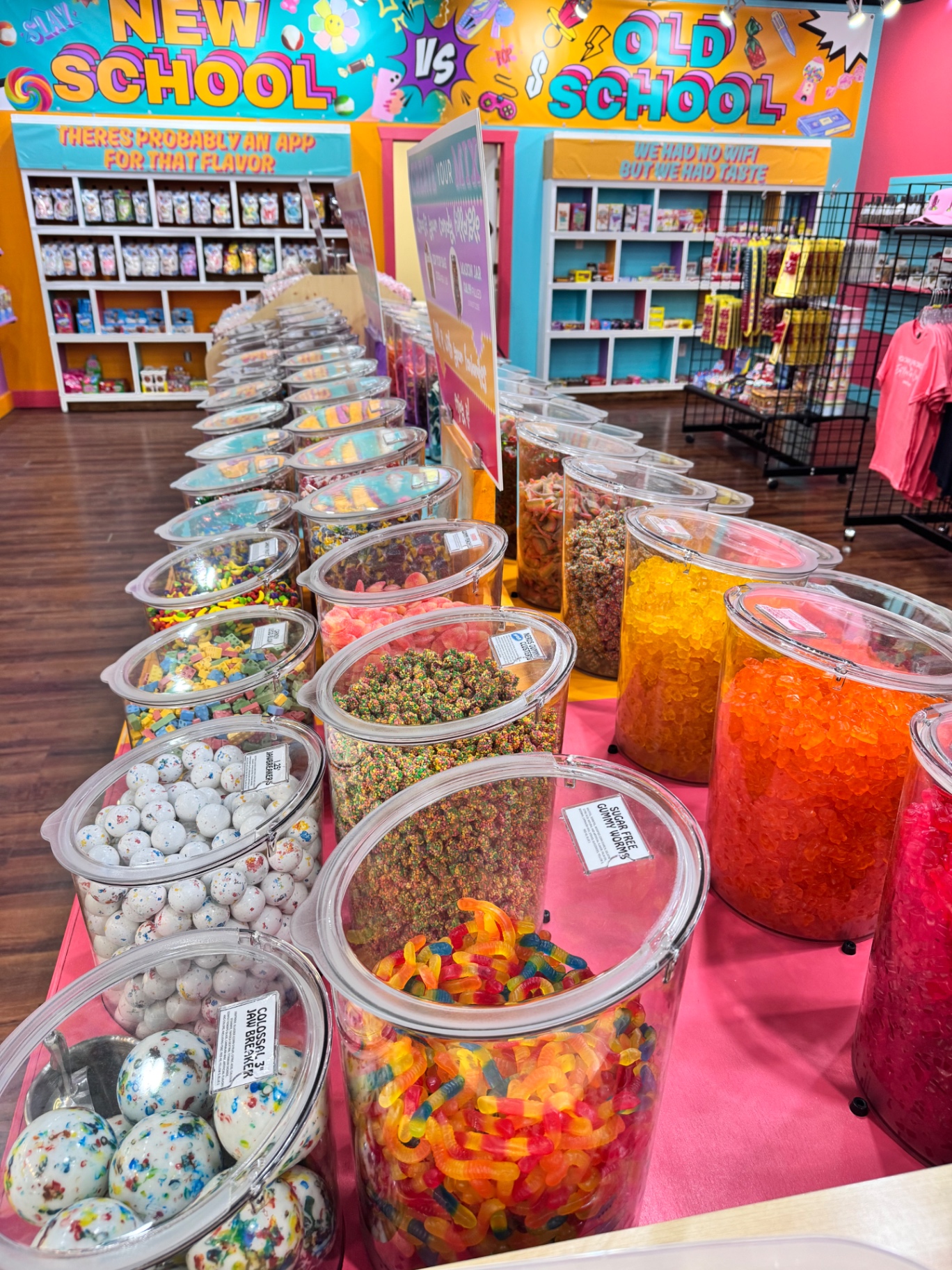 Pick and mix candy wall