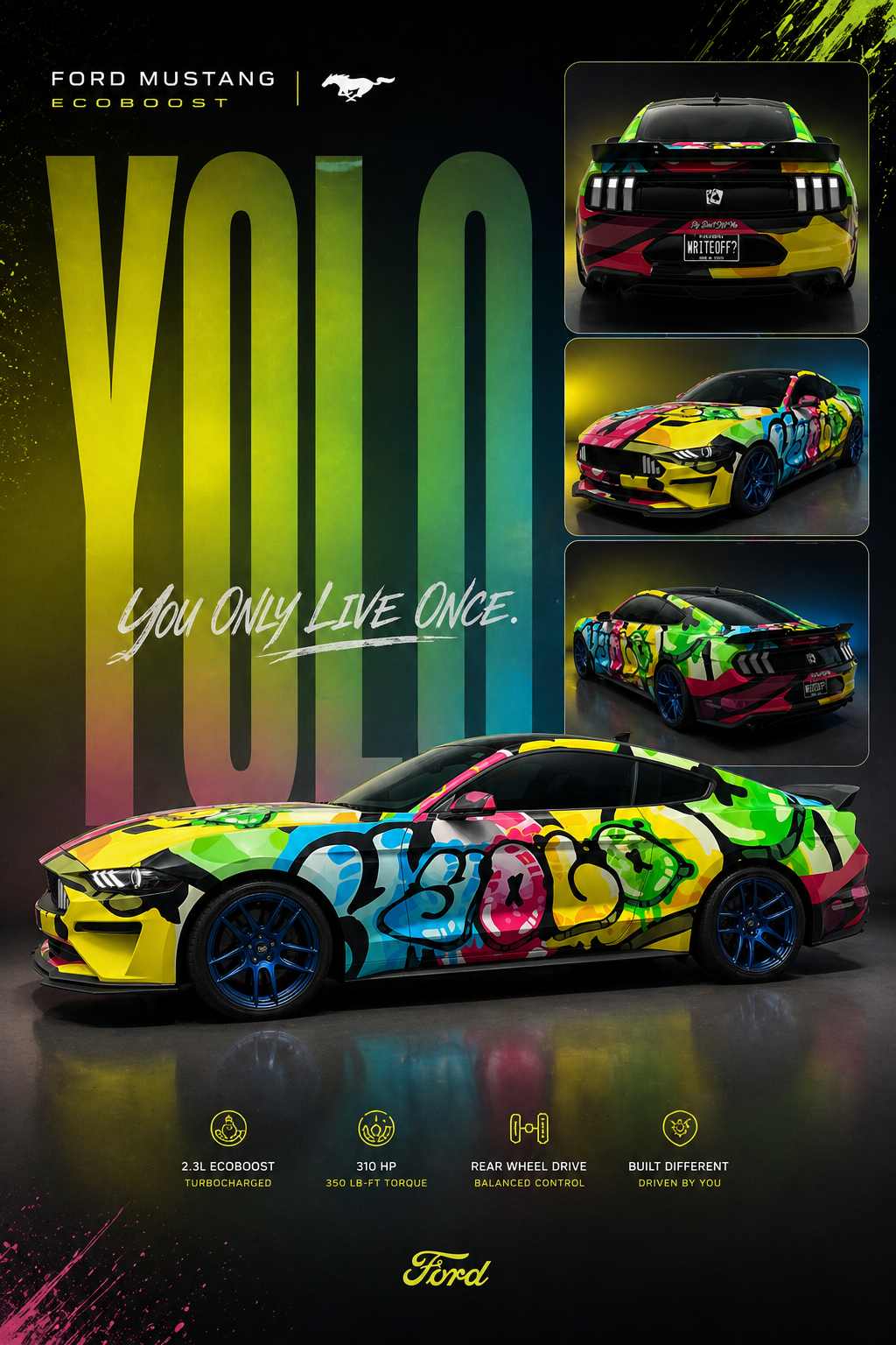 YOLO Mustang poster